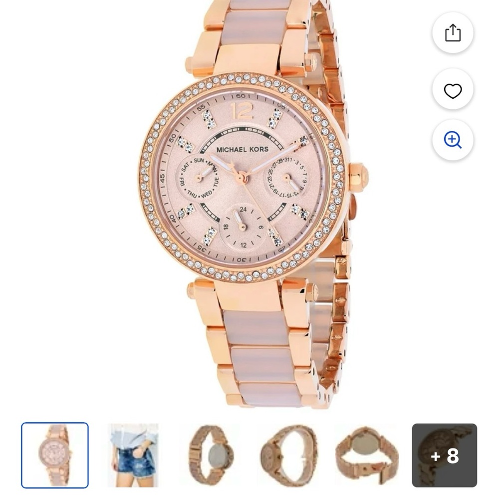 Michael Kors Parker Rose Blush and Gold Women's Watch